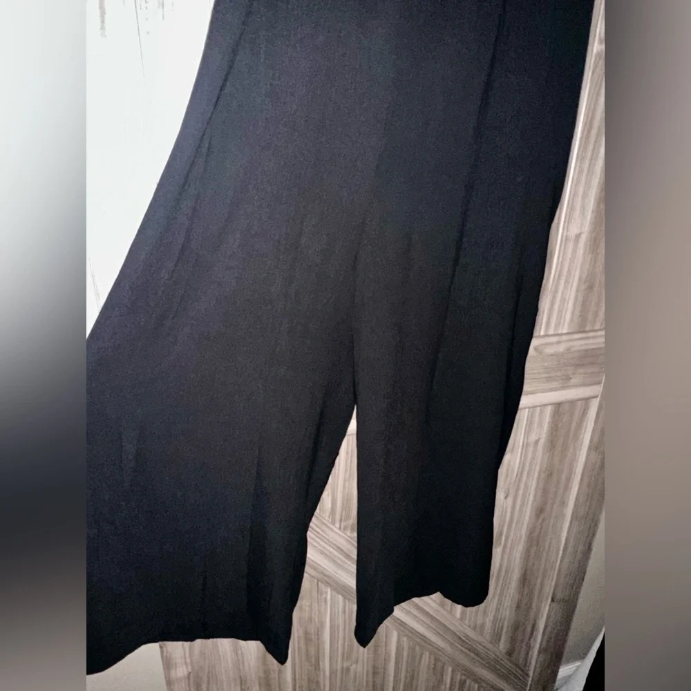 Black Ruffle Sleeve Jumpsuit - Picture 3 of 6